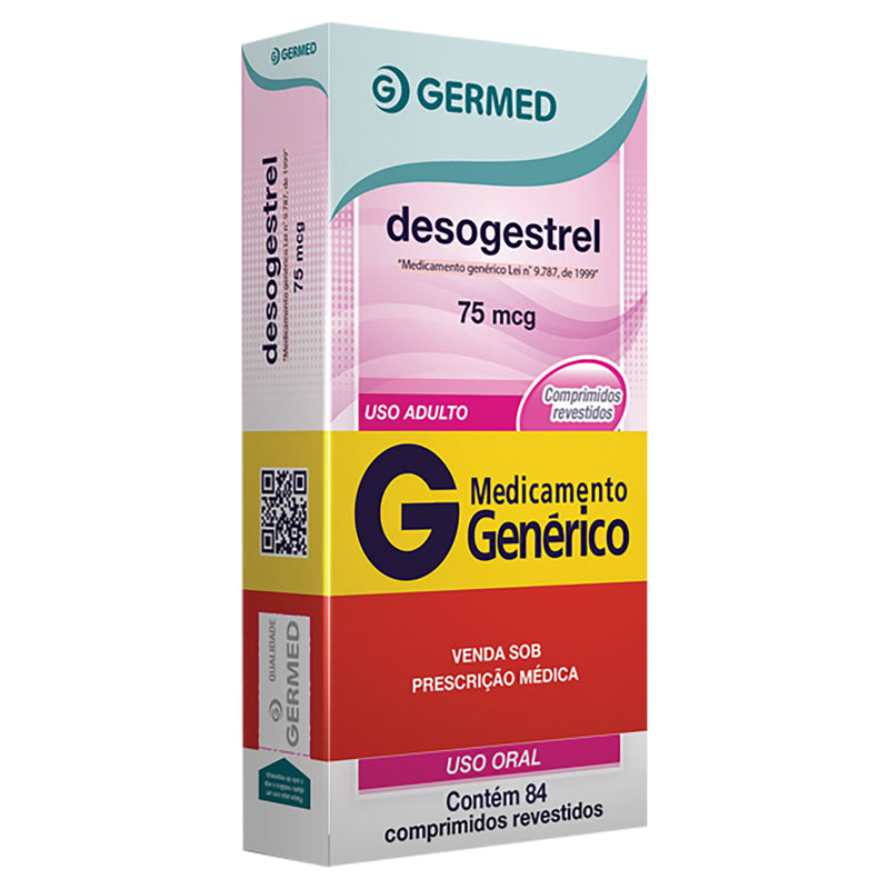 Desogestrel 75 mcg caixa c/3 unidades