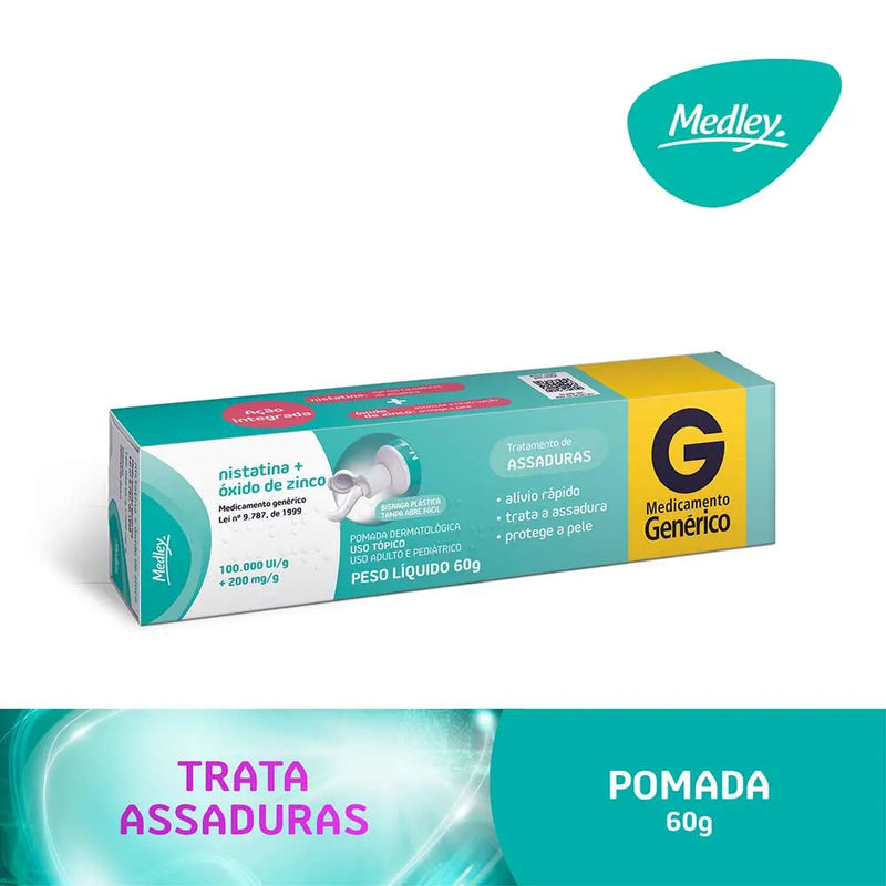 Pomada para Assadura Nistatina + Oxido Zinco Genérico