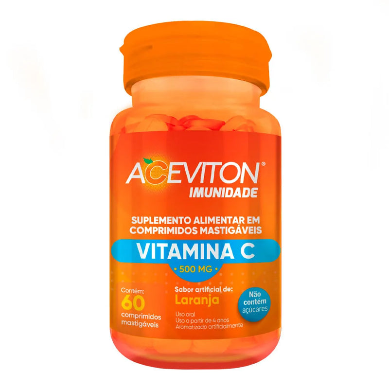 Vitamina C ACEVITON Imunidade 60 Comprimidos Mastigaveis