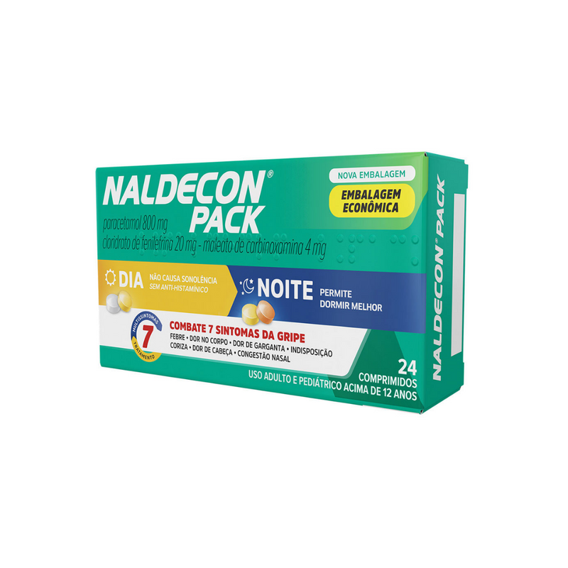 Naldecon Pack Dia e Noite Antigripal Caixa c/ 24 Comprimidos