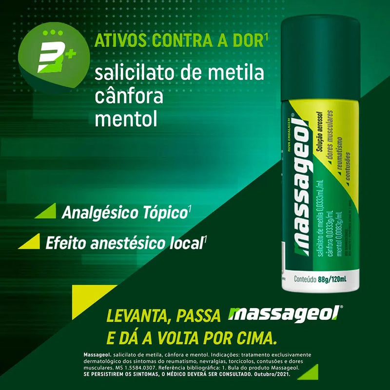 Massageol Spray com 120ml