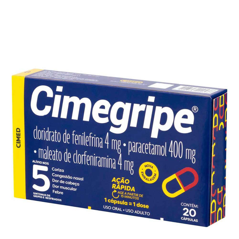 Cimegripe 400mg Cimed 20 Cápsulas