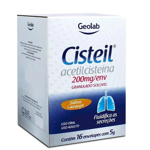 Cisteil 200mg Granulado Solúvel Expectorante 16 envelopes com 5g cada