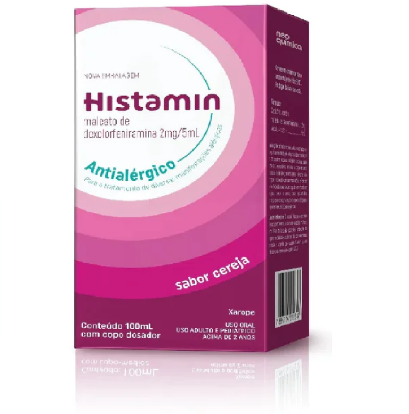 Antialergico Histamin 2Mg/5Ml Xarope Com 100Ml  200g